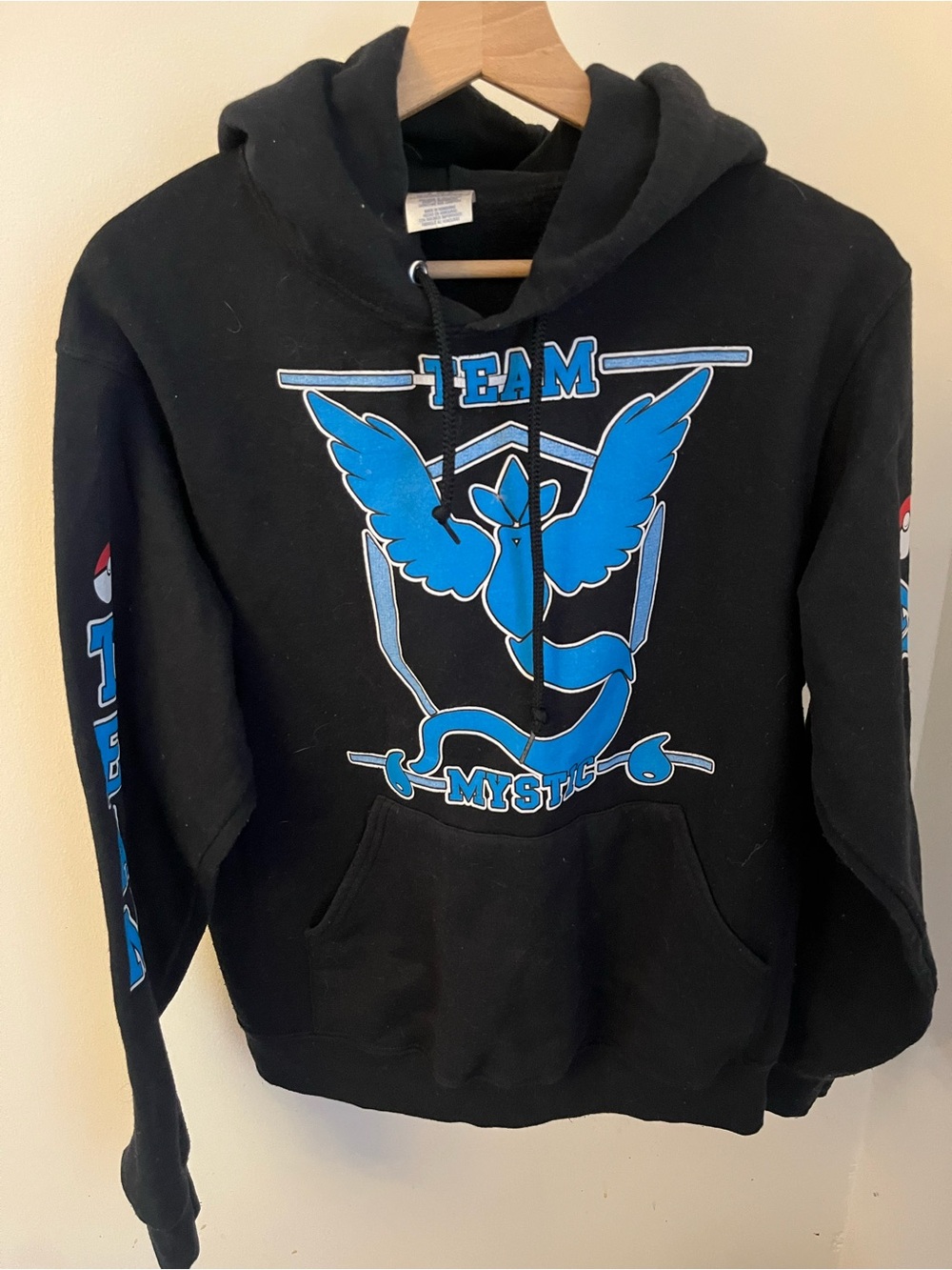 Nintendo Pokémon Go Team Mystic Black Hoodie Pullover Sweatshirt (small)